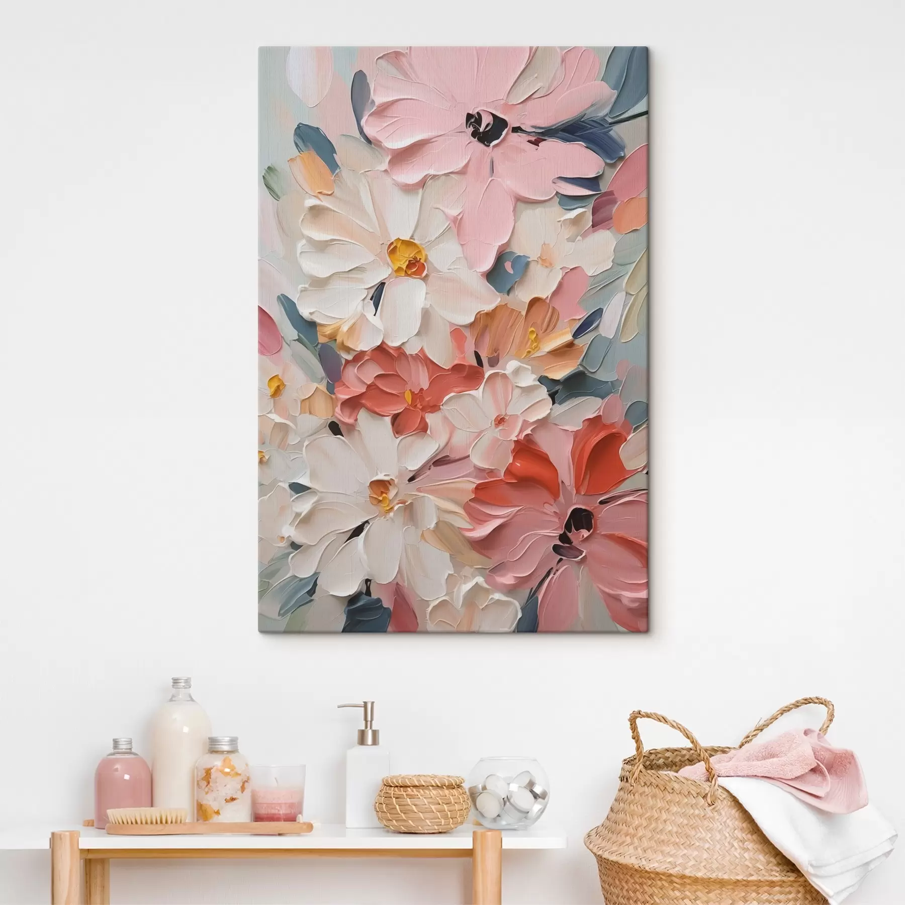 carta da parati Fiori pittura astratta imitazione nr. s42843