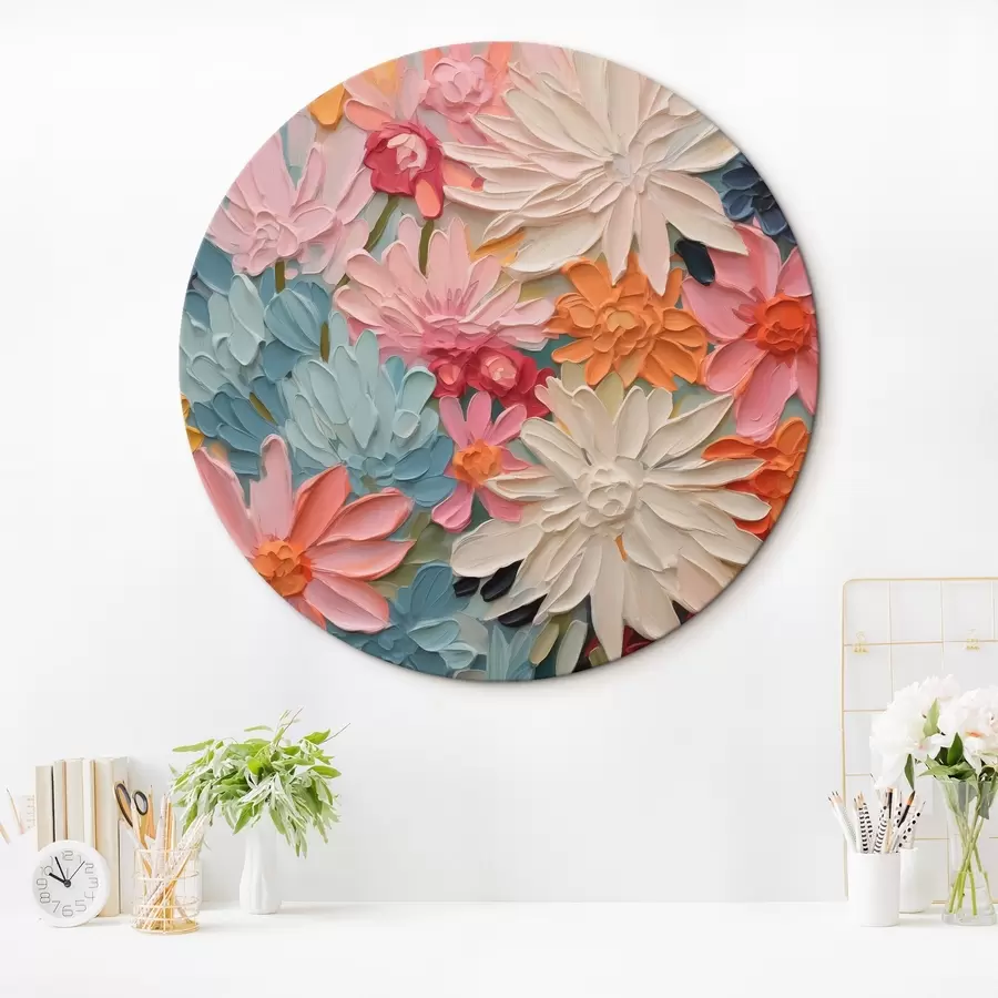 carta da parati Fiori astratti luminosi che imitano le pennellate nr. r42826