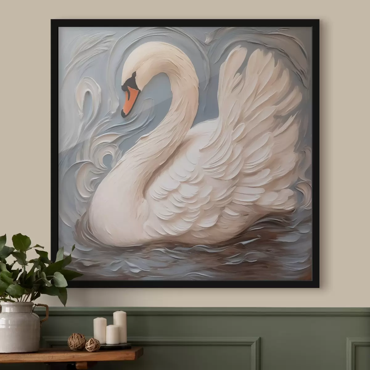 Poster Pittura a imitazione del cigno f42829
