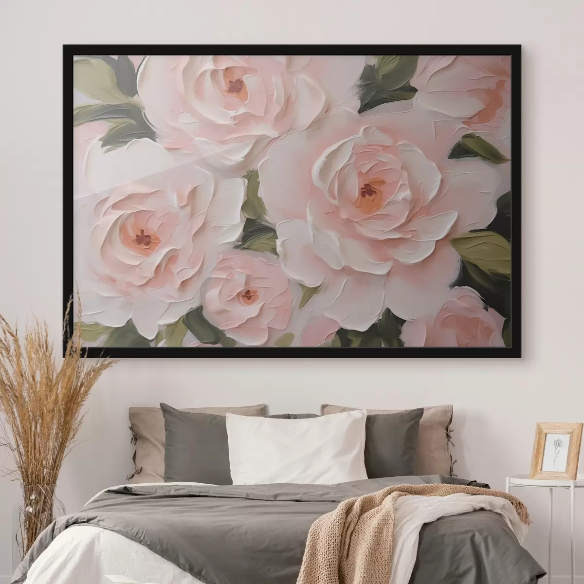 Poster Delicate rose ad imitazione della pittura f42831
