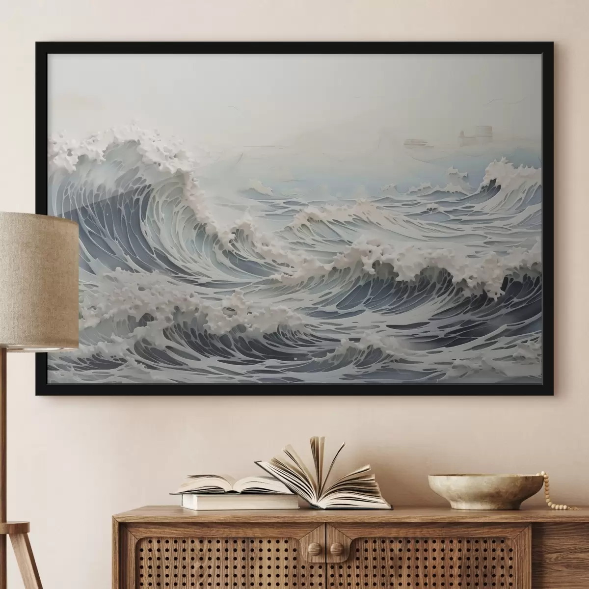 Poster Imitazione della pittura delle onde f42832