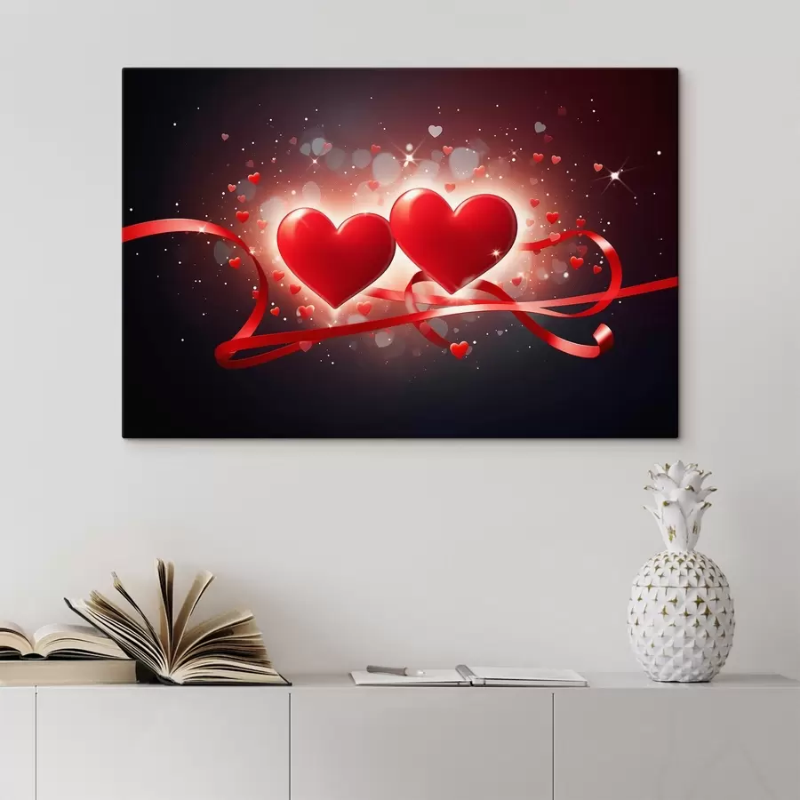 carta da parati Due cuori su uno sfondo astratto nr. s42877