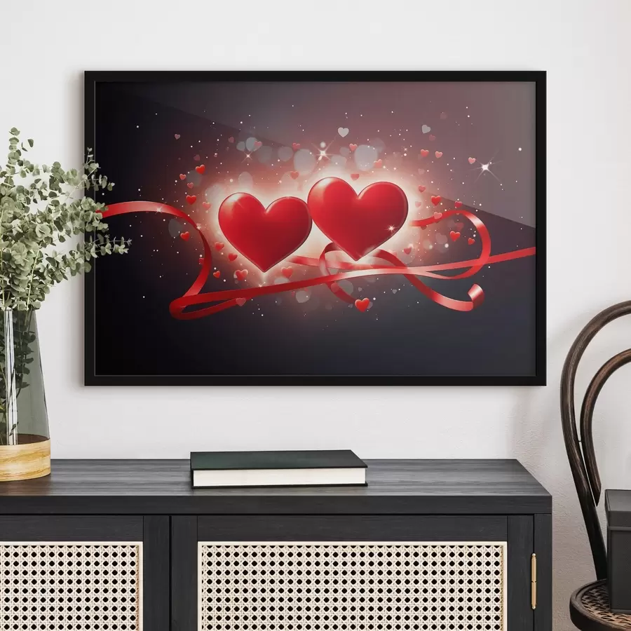 carta da parati Due cuori su uno sfondo astratto nr. f42877