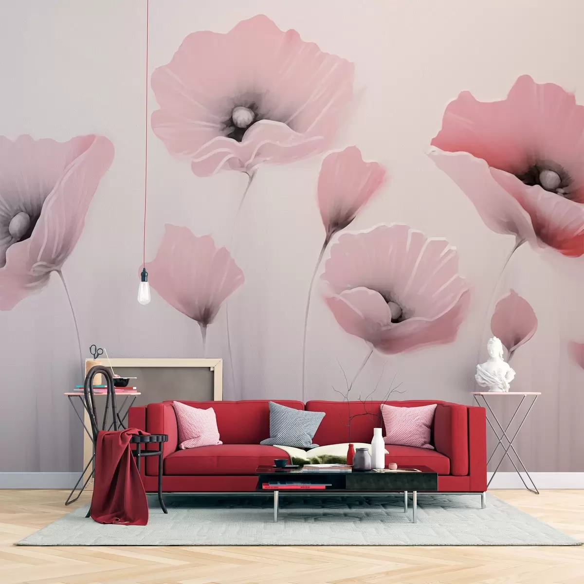 carta da parati Papaveri rosa nr. w03056