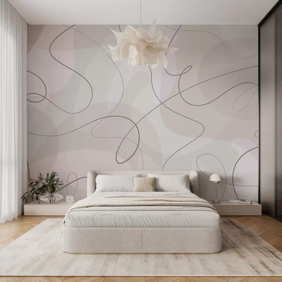 carta da parati Linee e forme astratte di tendenza nr. w03059