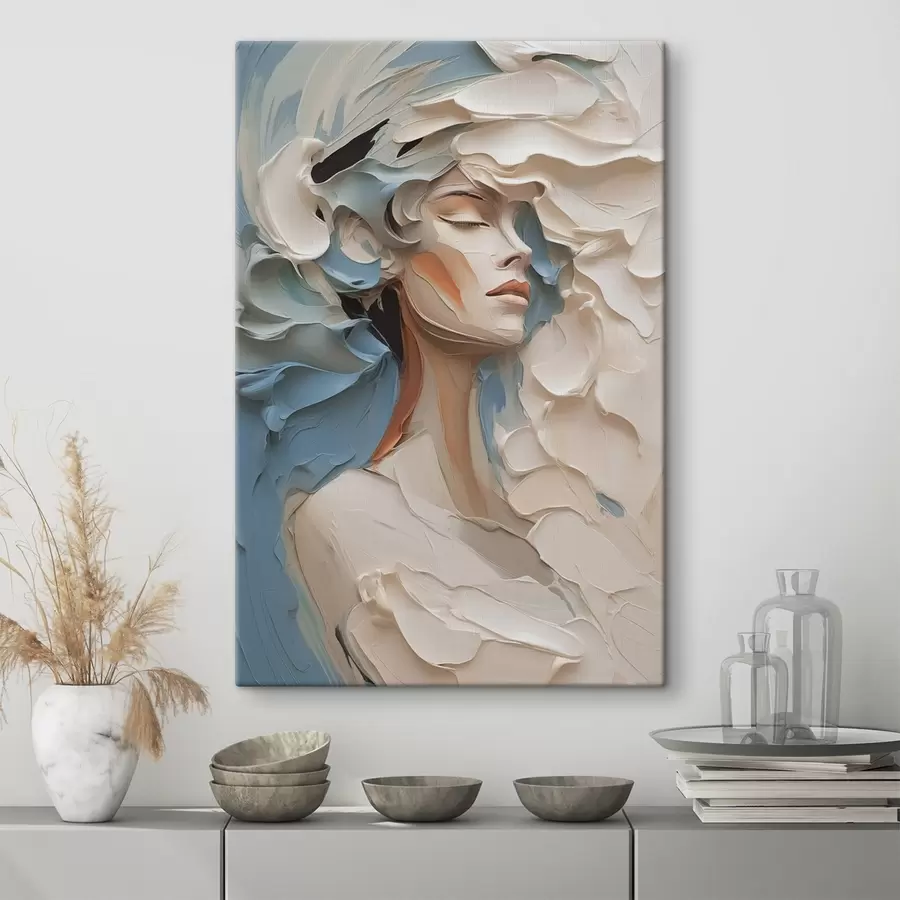 carta da parati Ritratto di ragazza imitazione astratta della pittura nr. s42904