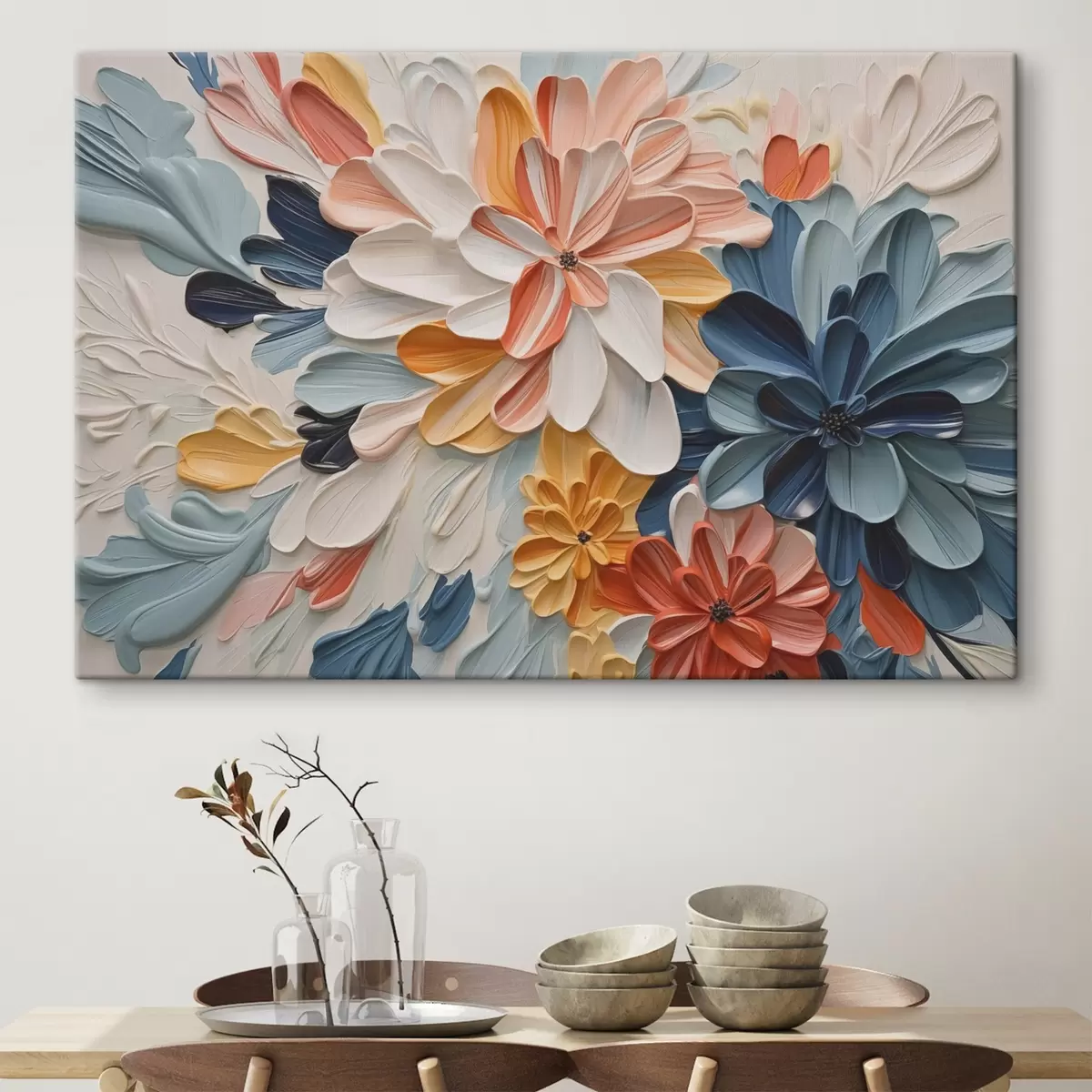 carta da parati Fiori a imitazione dei tratti pittorici nr. s42907