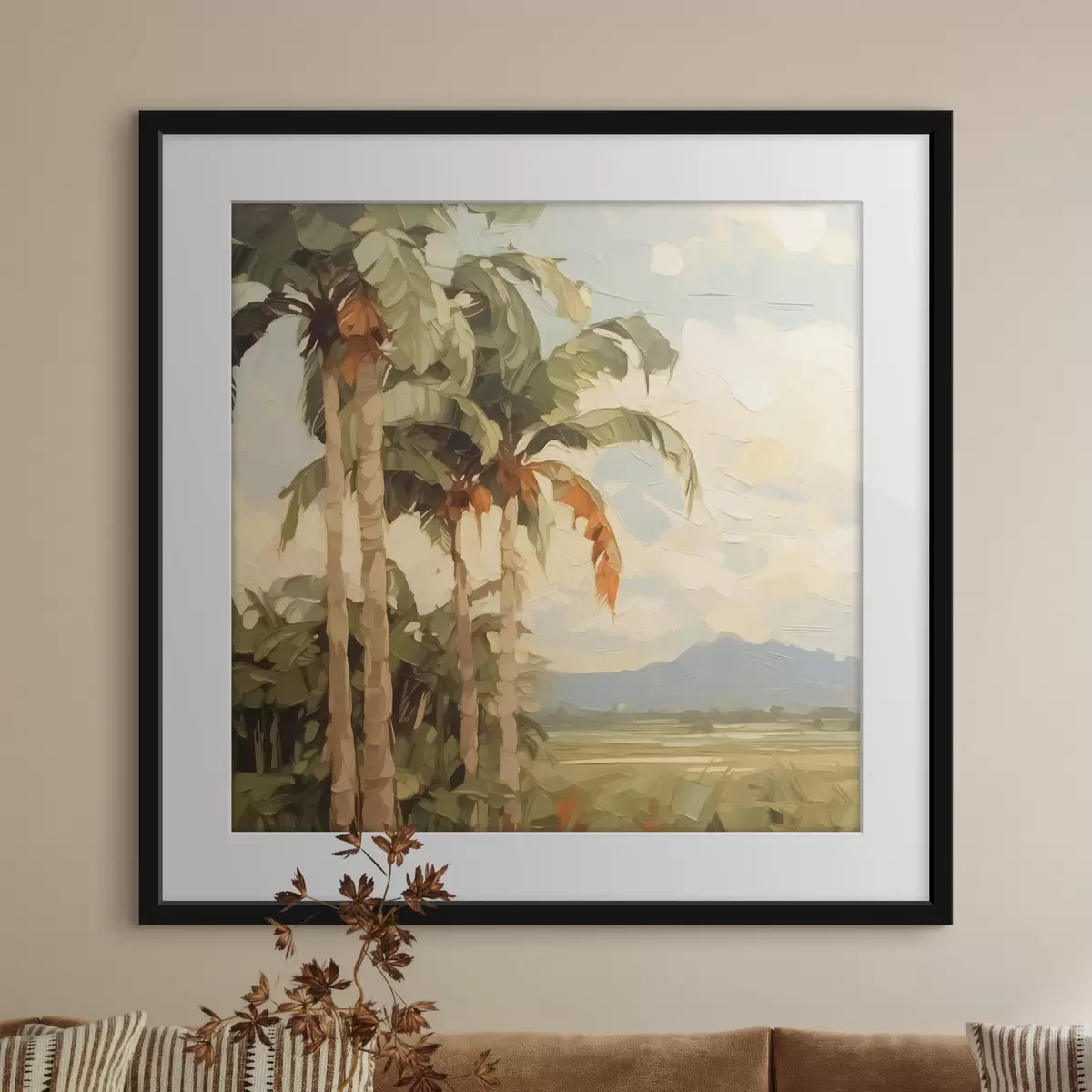 Poster Imitazione di palme in pittura f42898