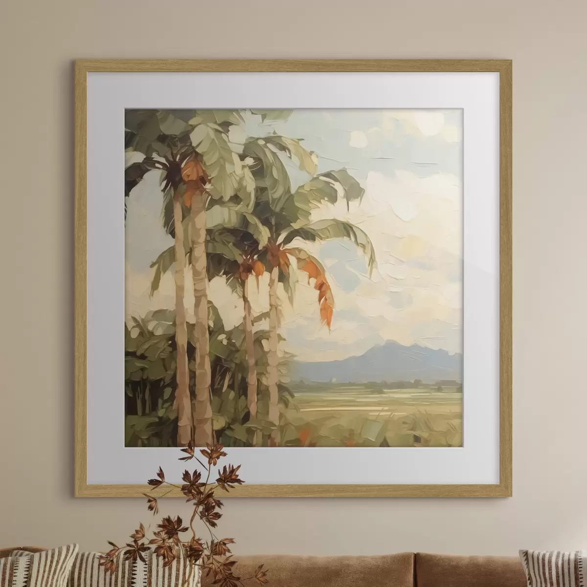 Poster Imitazione di palme in pittura f42898