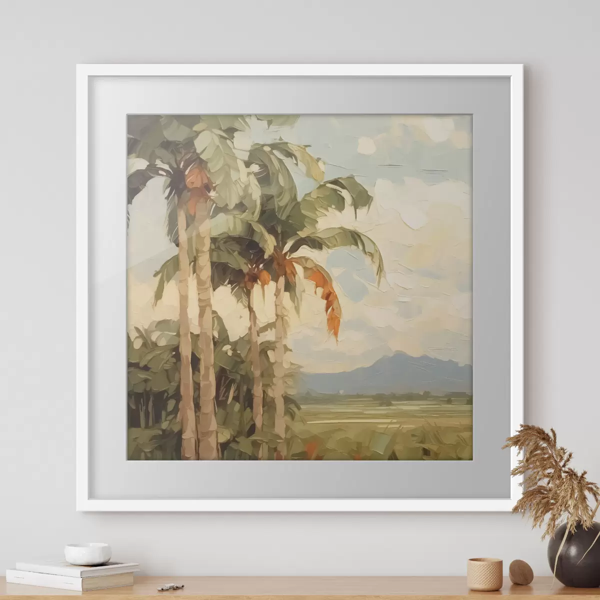 Poster Imitazione di palme in pittura f42898