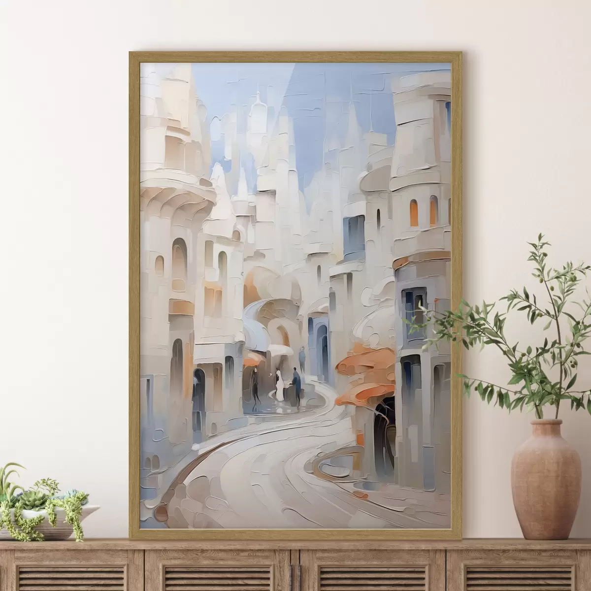 Poster Paesaggio urbano astratto f42901