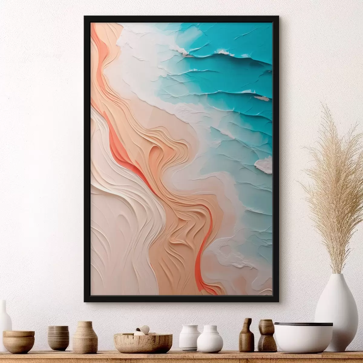 Poster Paesaggio marino astratto f42903