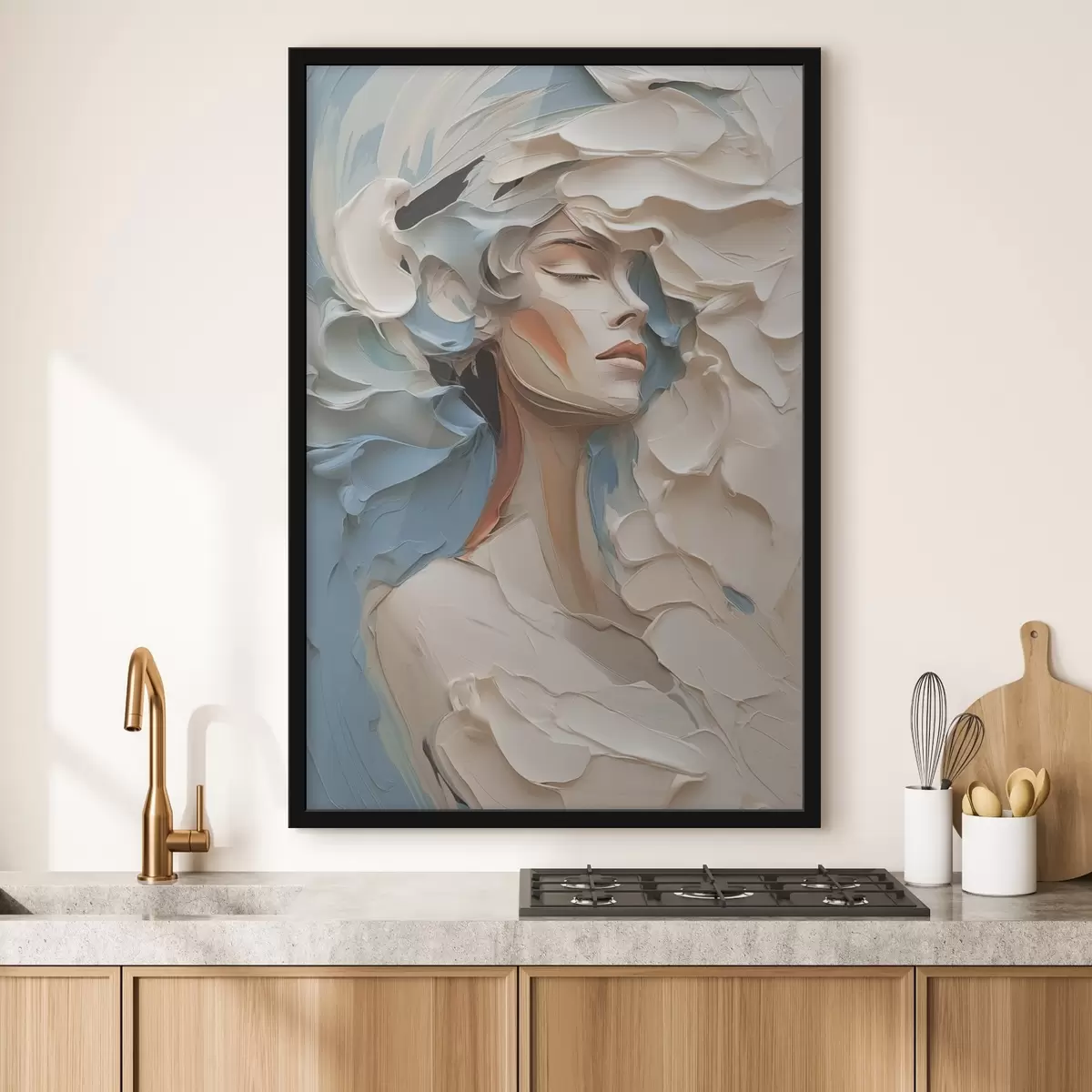 Poster Ritratto di ragazza imitazione astratta della pittura f42904