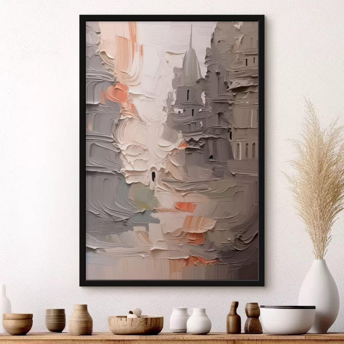 Poster Paesaggio urbano astratto f42906