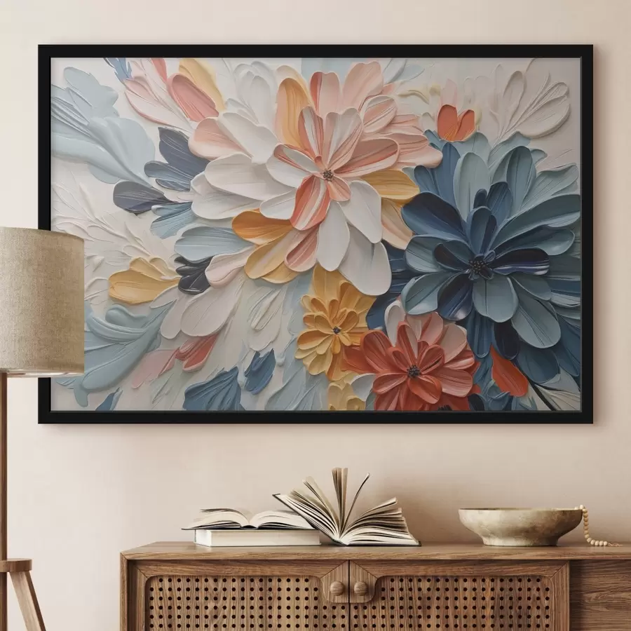 carta da parati Fiori a imitazione dei tratti pittorici nr. f42907