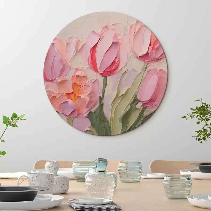 carta da parati Tulipani imitazione di pennellate di pittura nr. r42908