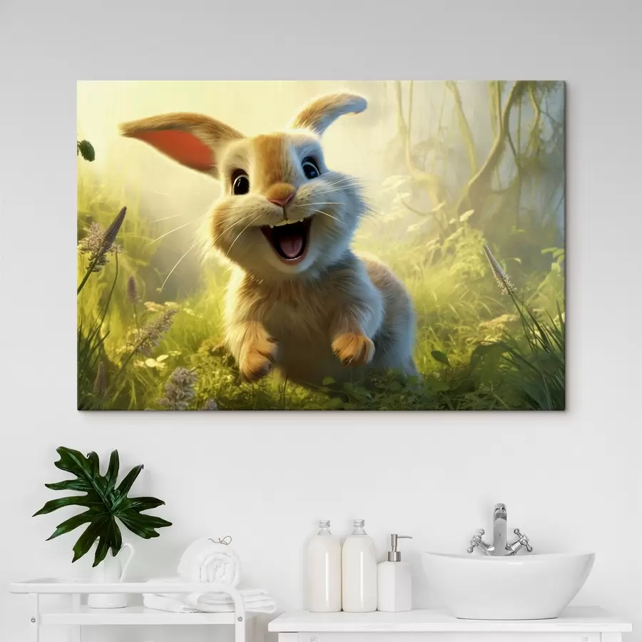 carta da parati Animali, coniglietto carino nr. s42893