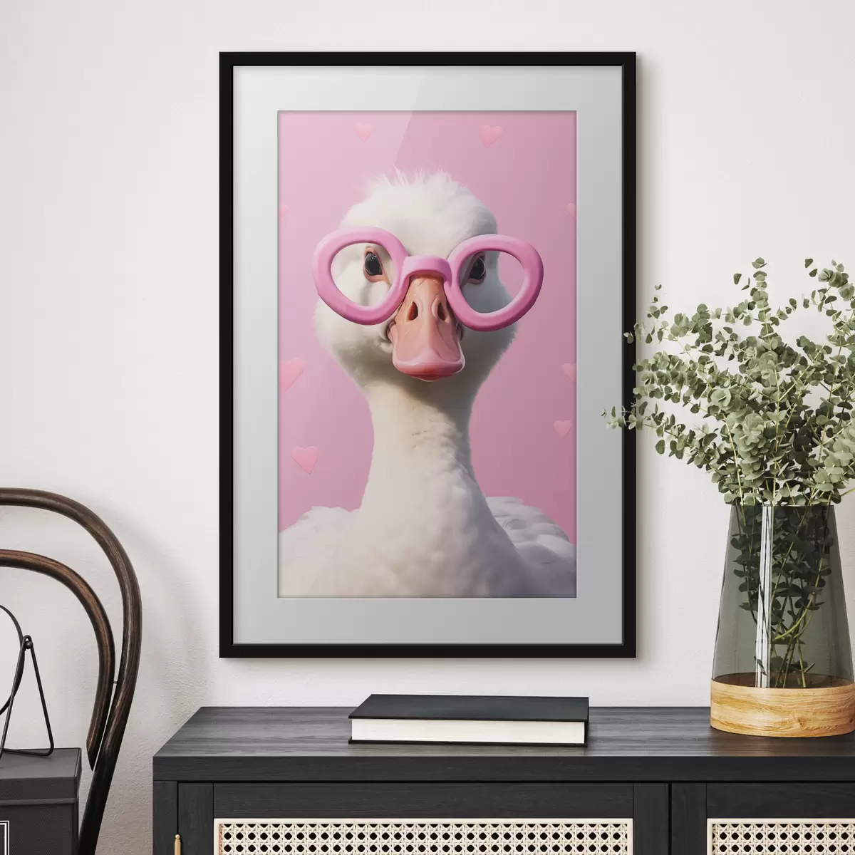 Poster L'oca con gli occhiali rosa f42947