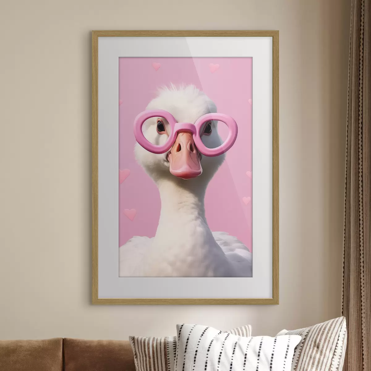 Poster L'oca con gli occhiali rosa f42947