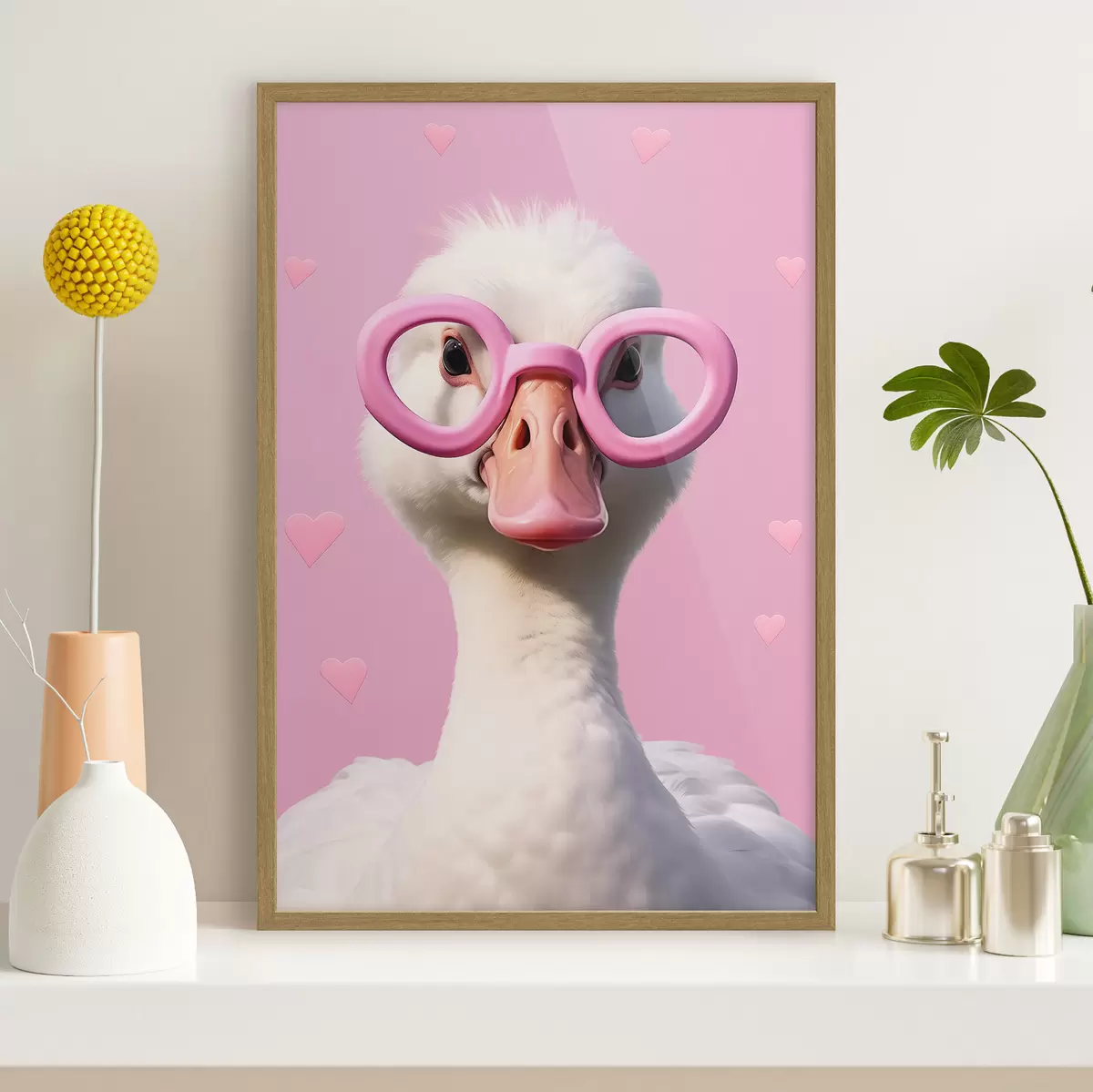 Poster L'oca con gli occhiali rosa f42947