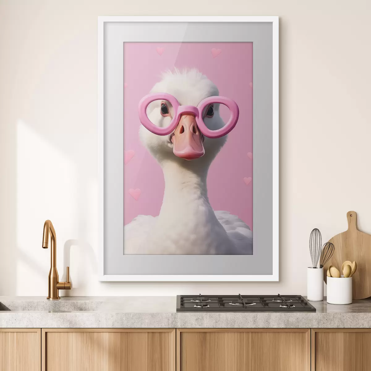 Poster L'oca con gli occhiali rosa f42947