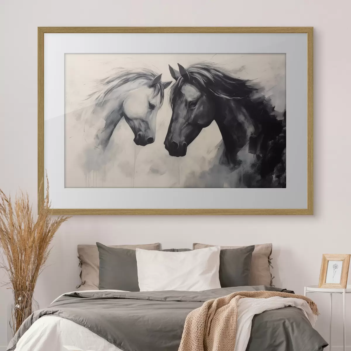 Poster Cavalli bianchi e neri f42955