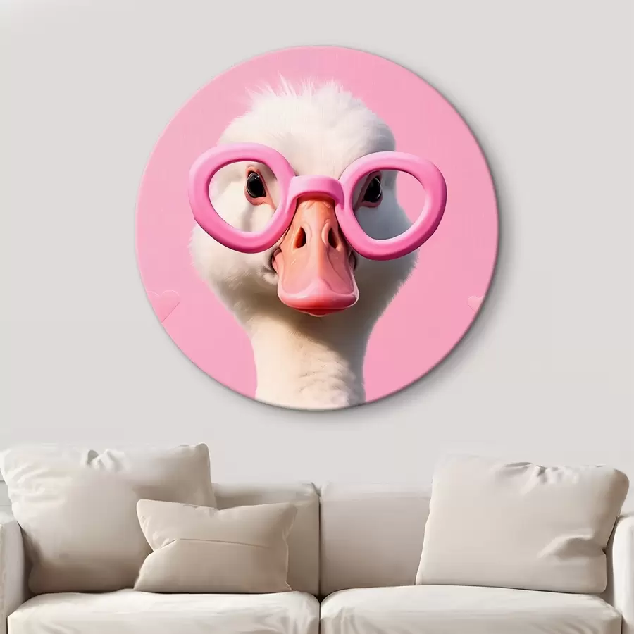 carta da parati L'oca con gli occhiali rosa nr. r42947