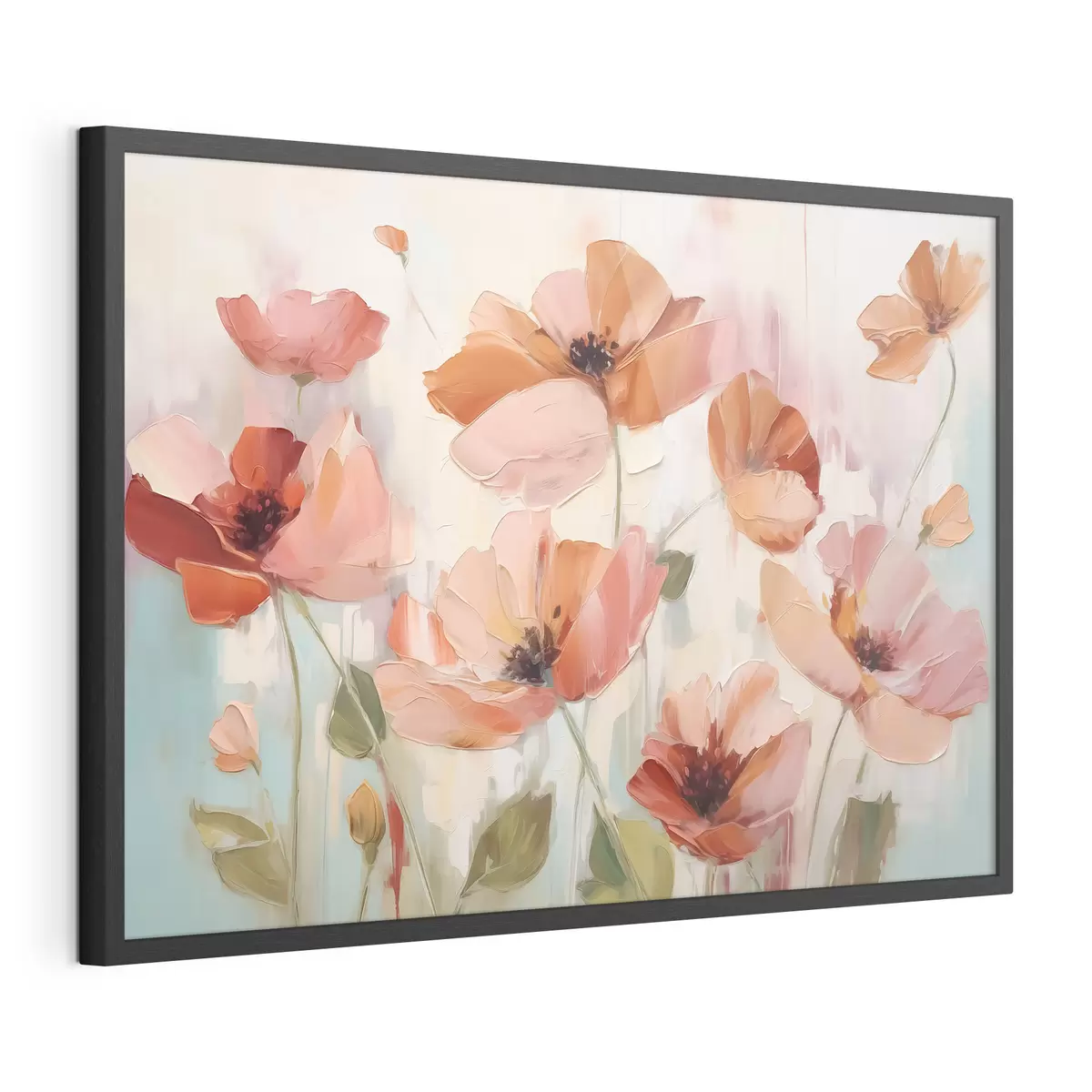 Poster Quadro astratto imitazione papaveri f42956