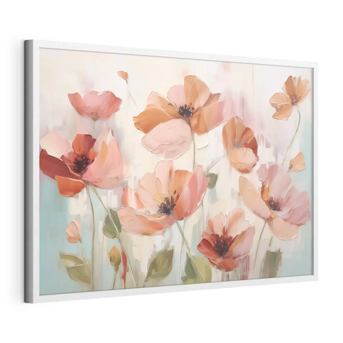 Poster Quadro astratto imitazione papaveri f42956