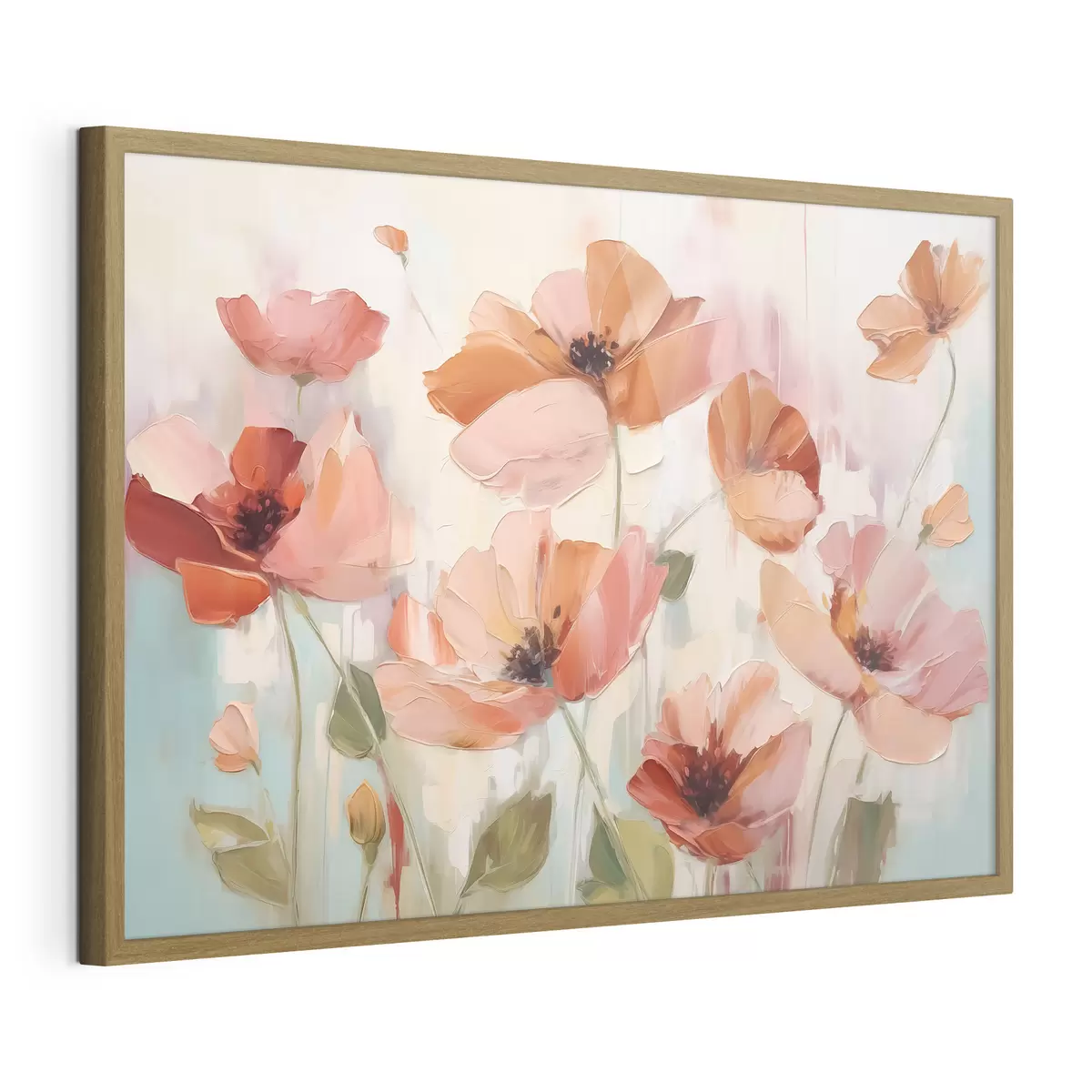Poster Quadro astratto imitazione papaveri f42956