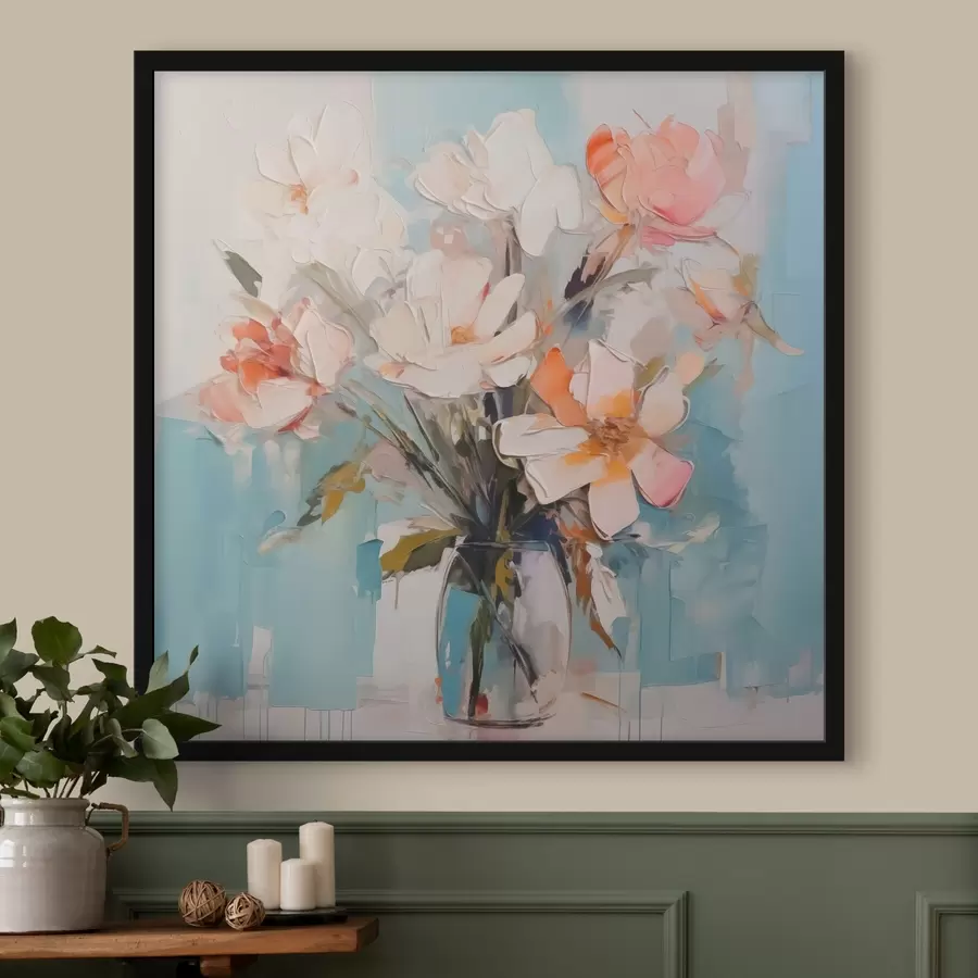 carta da parati Fiori astratti in un vaso nr. f42965