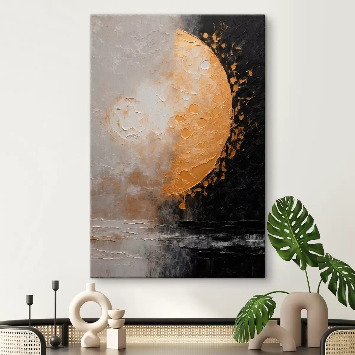 carta da parati La luna nello stile della pittura a olio nr. s42766