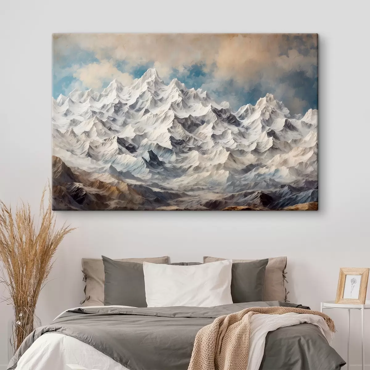 carta da parati Montagne innevate in stile pittura acrilica nr. s42775