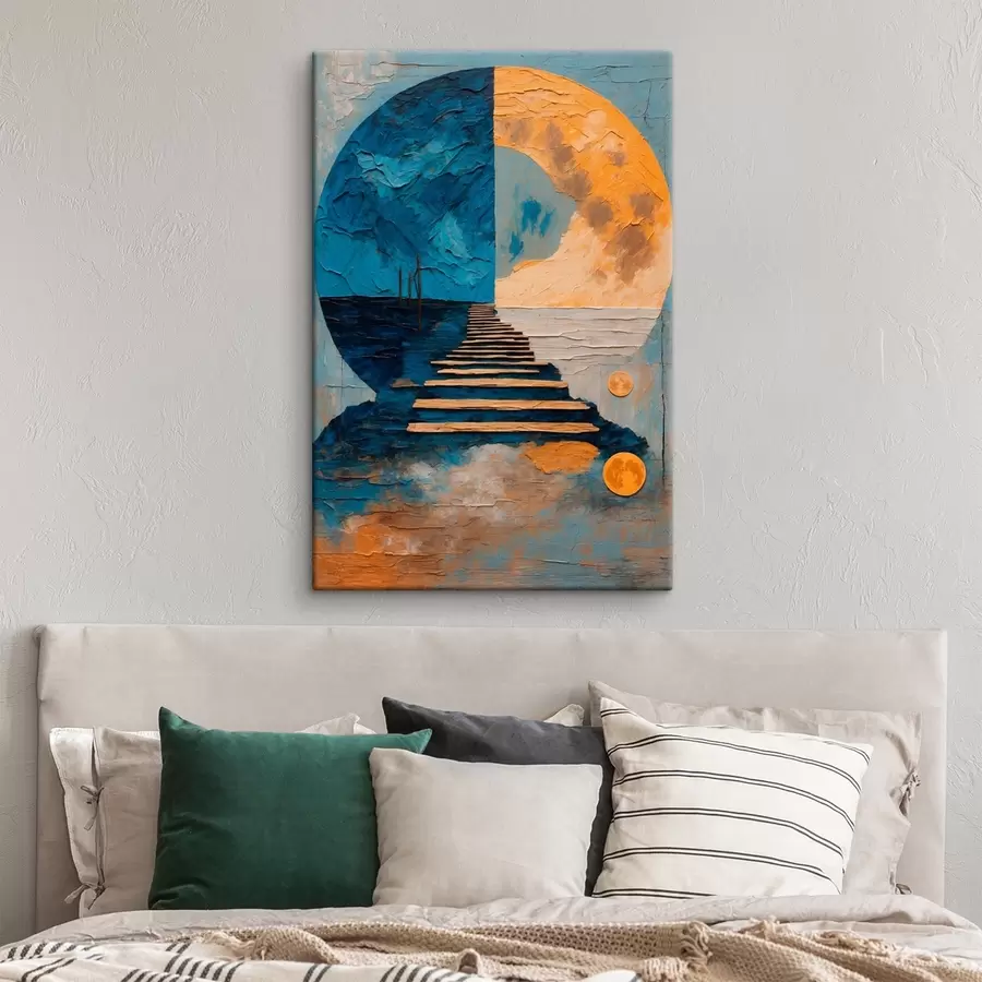 carta da parati Percorso di due fasi lunari in stile pittura ad olio nr. s42776
