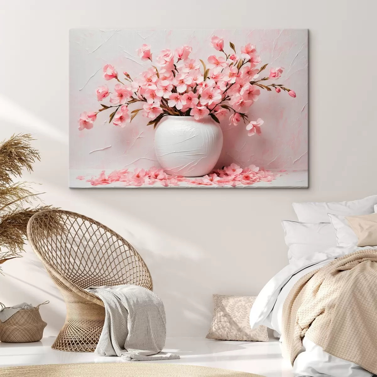 carta da parati Fiori rosa in vaso bianco nr. s42915