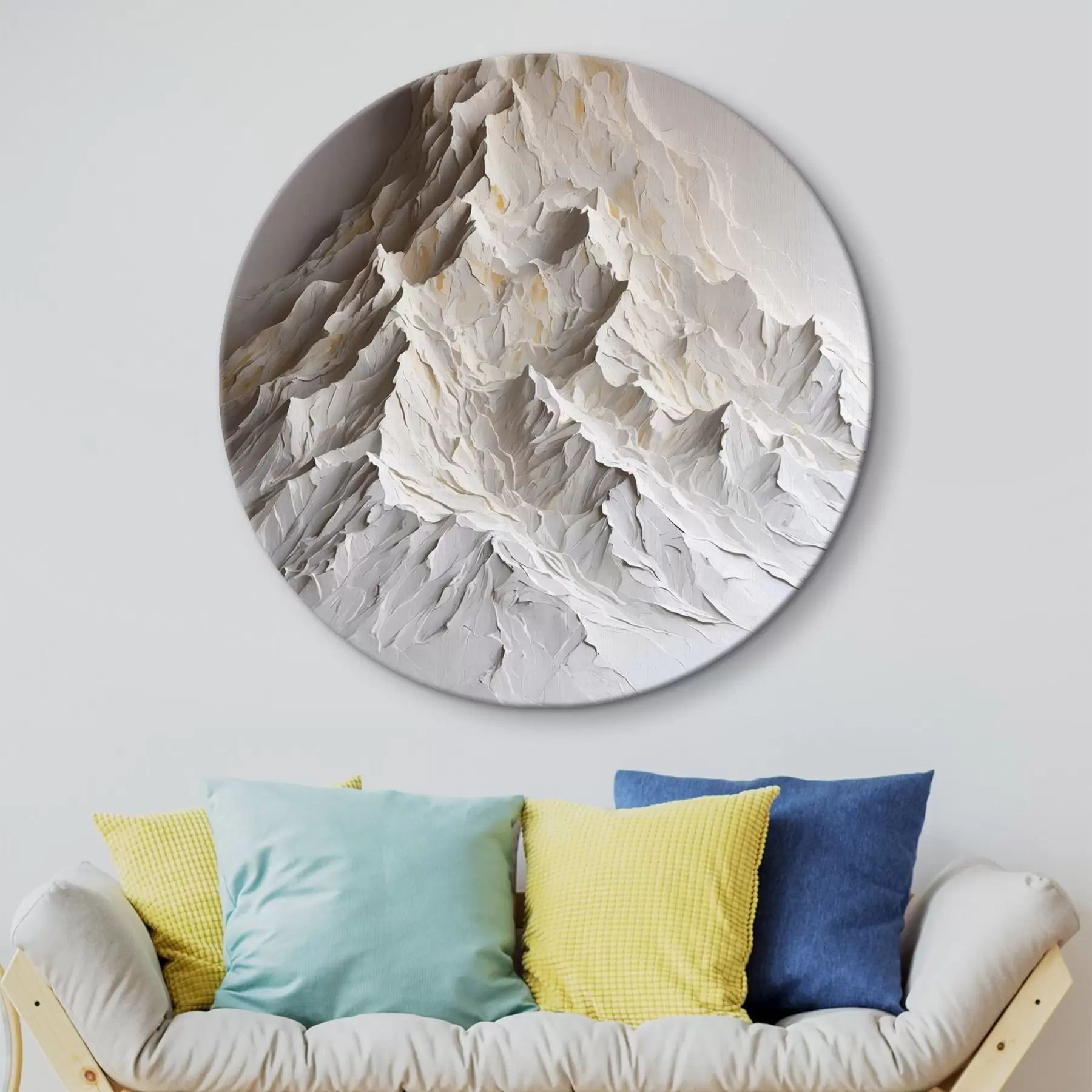 carta da parati montagna di neve in pittura ad olio nr. r42760