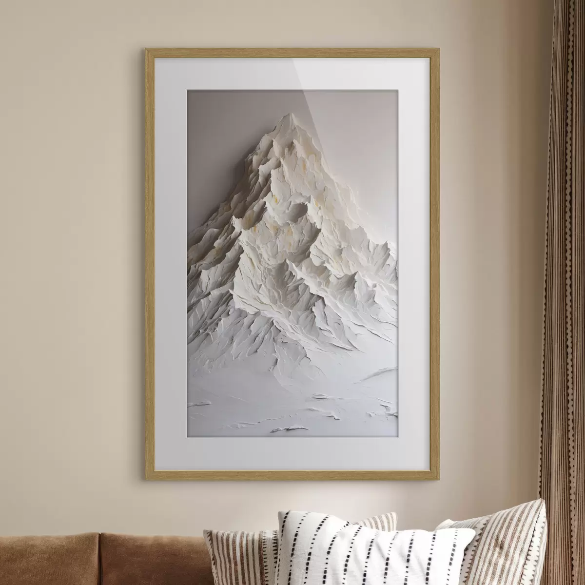 Poster montagna in stile pittura ad olio f42760