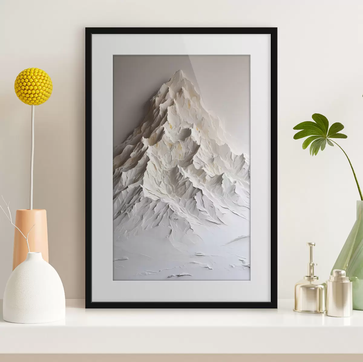 Poster montagna in stile pittura ad olio f42760