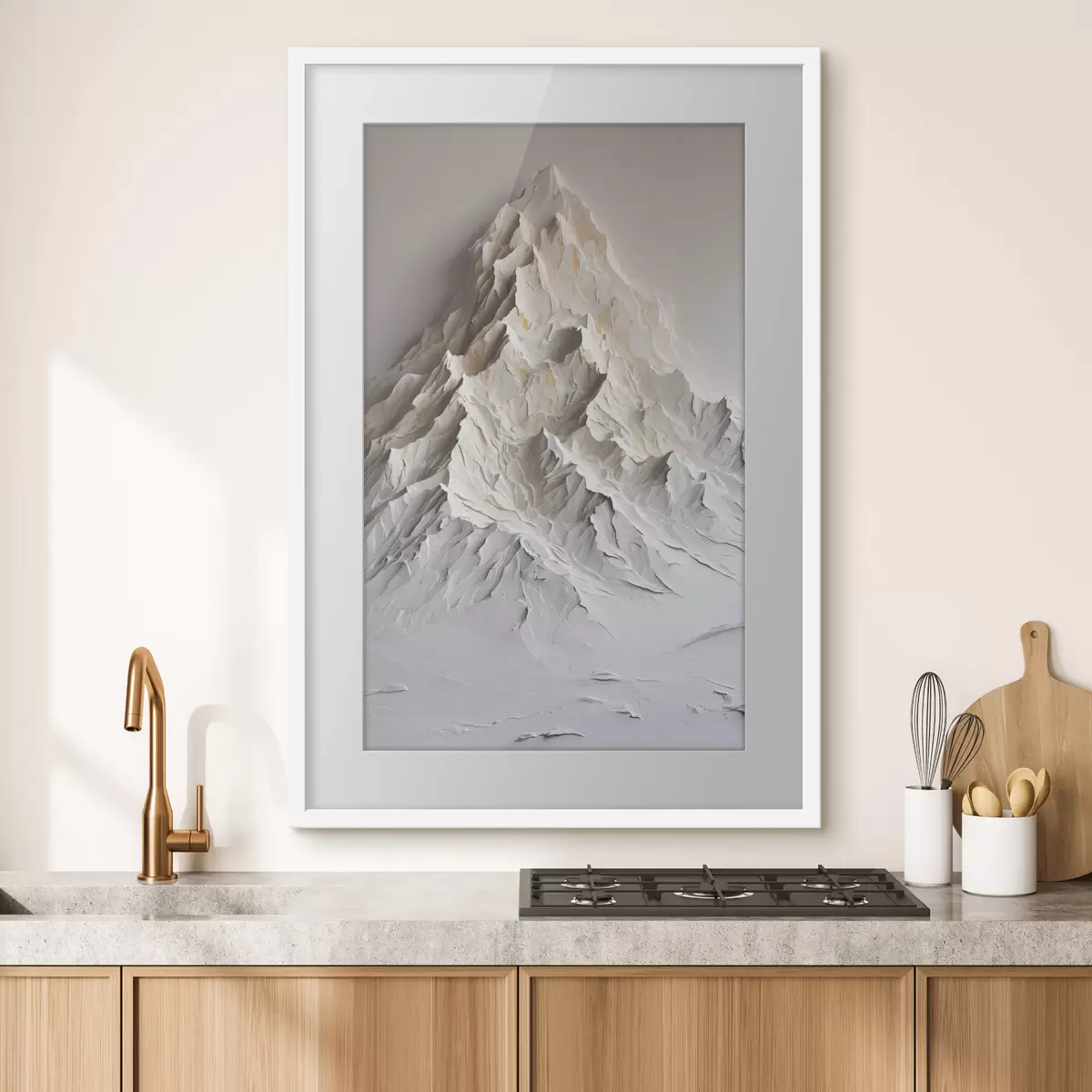 Poster montagna in stile pittura ad olio f42760