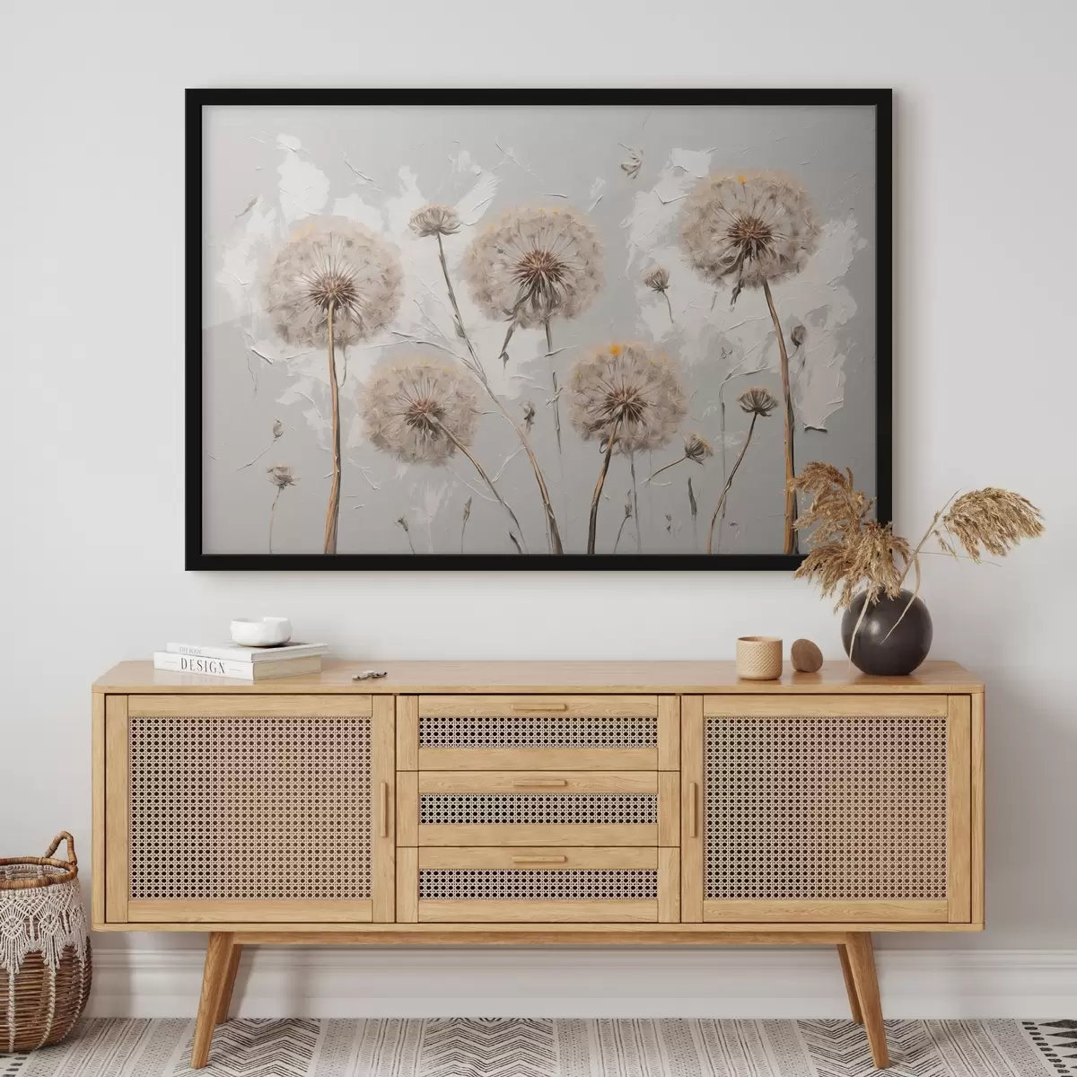 Poster Il dente di leone in stile pittura acifilica f42762