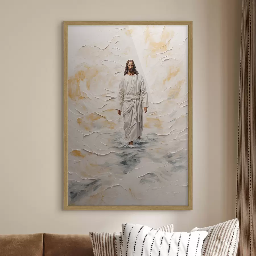 carta da parati Jefuf Chfift che cammina sul mare in stile pittura ad olio nr. f42769