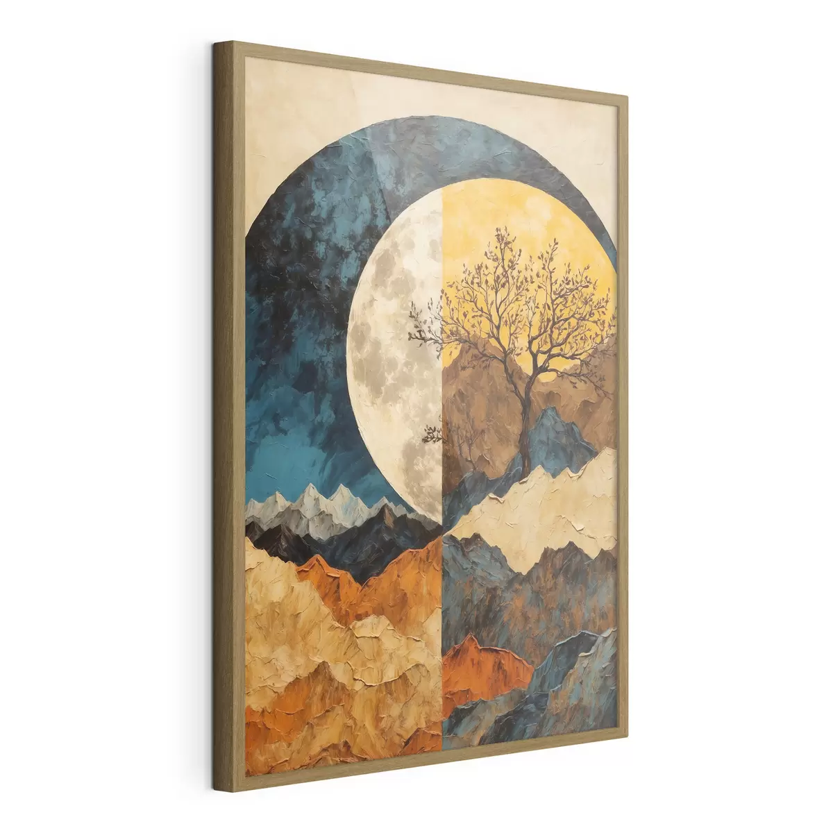 Poster Luna ambrata sulle colline f42770