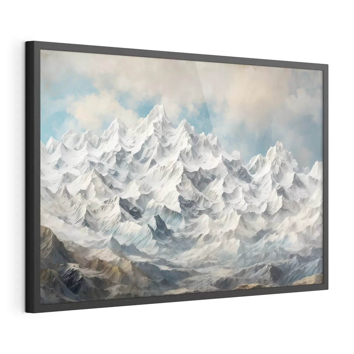 Poster montagna fnowy in stile pittura acifca f42775