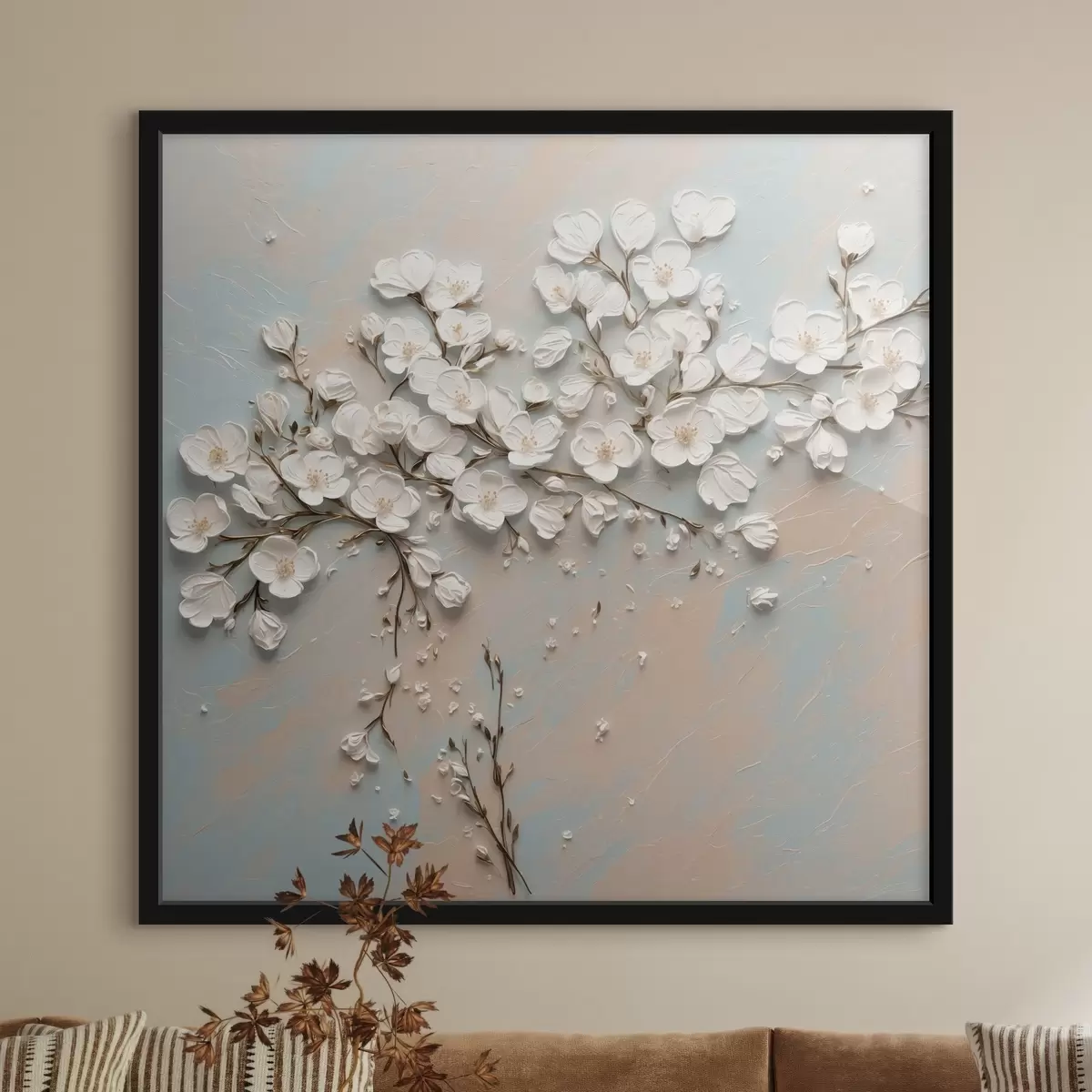 Poster Piccolo flusso bianco in stile pittura acifca f42921