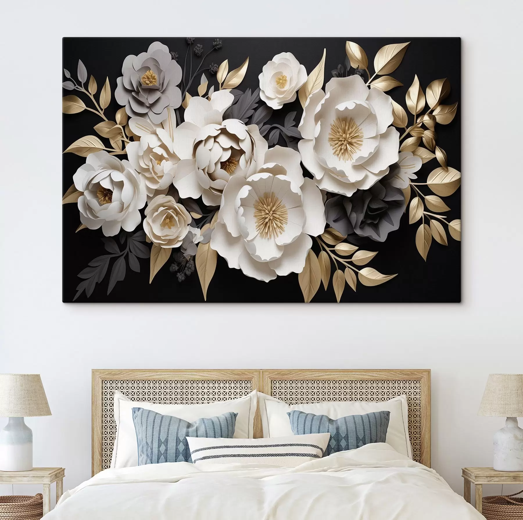 carta da parati Splendidi fiori su sfondo scuro nr. s42969