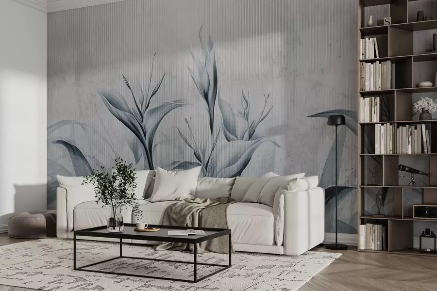 carta da parati Foglie in stile art nouveau nr. w03212v2