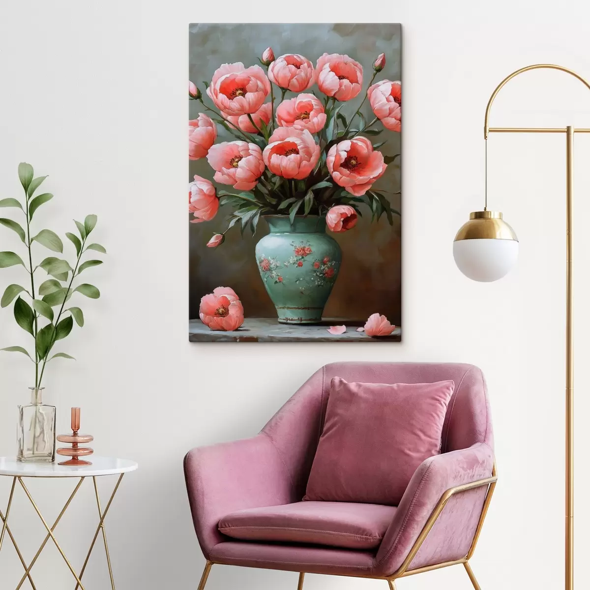 carta da parati Fiori rosa in vaso nr. s42979
