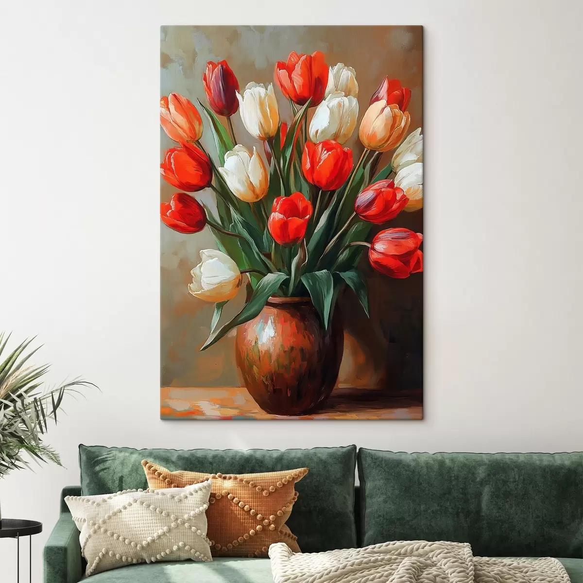 carta da parati Bouquet di tulipani rossi e bianchi nr. s42981