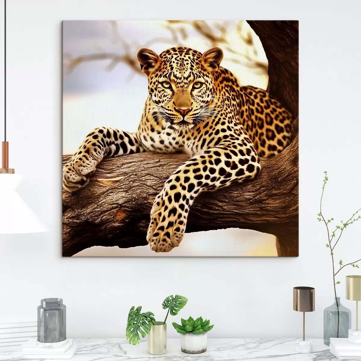 carta da parati Leopardo su un albero nr. s42984