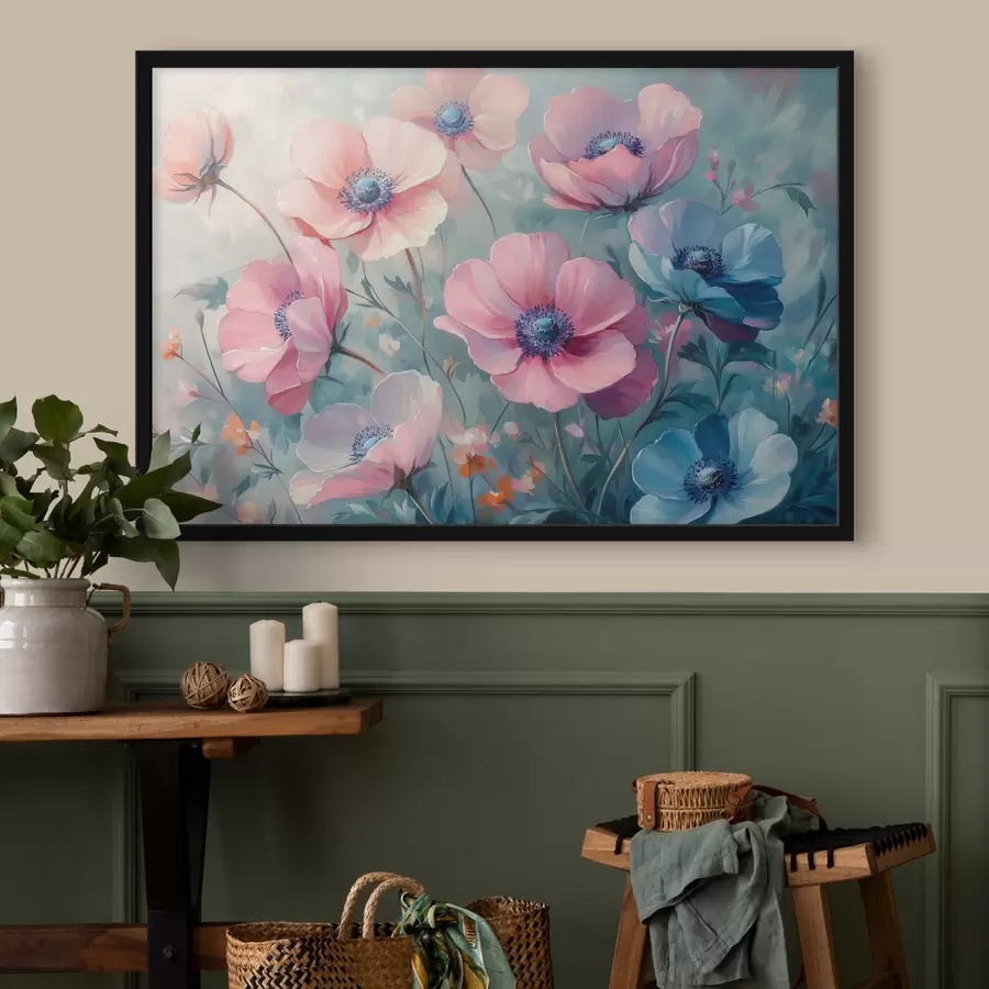 carta da parati Fiori colorati nel campo nr. f42973